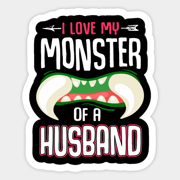 Monster Of A Husband Funny Couples Halloween Sticker by Marks Kayla